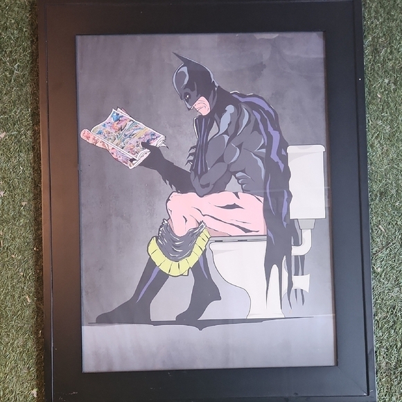 Batman  Framed Comic Art Print - Black and Gray - Picture 1 of 2